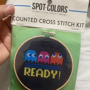 Pac-Man counted cross stitch. NIP